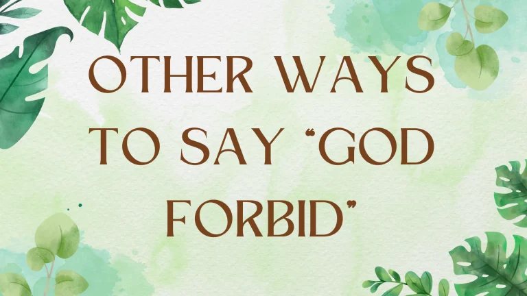 Beyond "God Forbid": Alternatives for Expressing Avoidance
